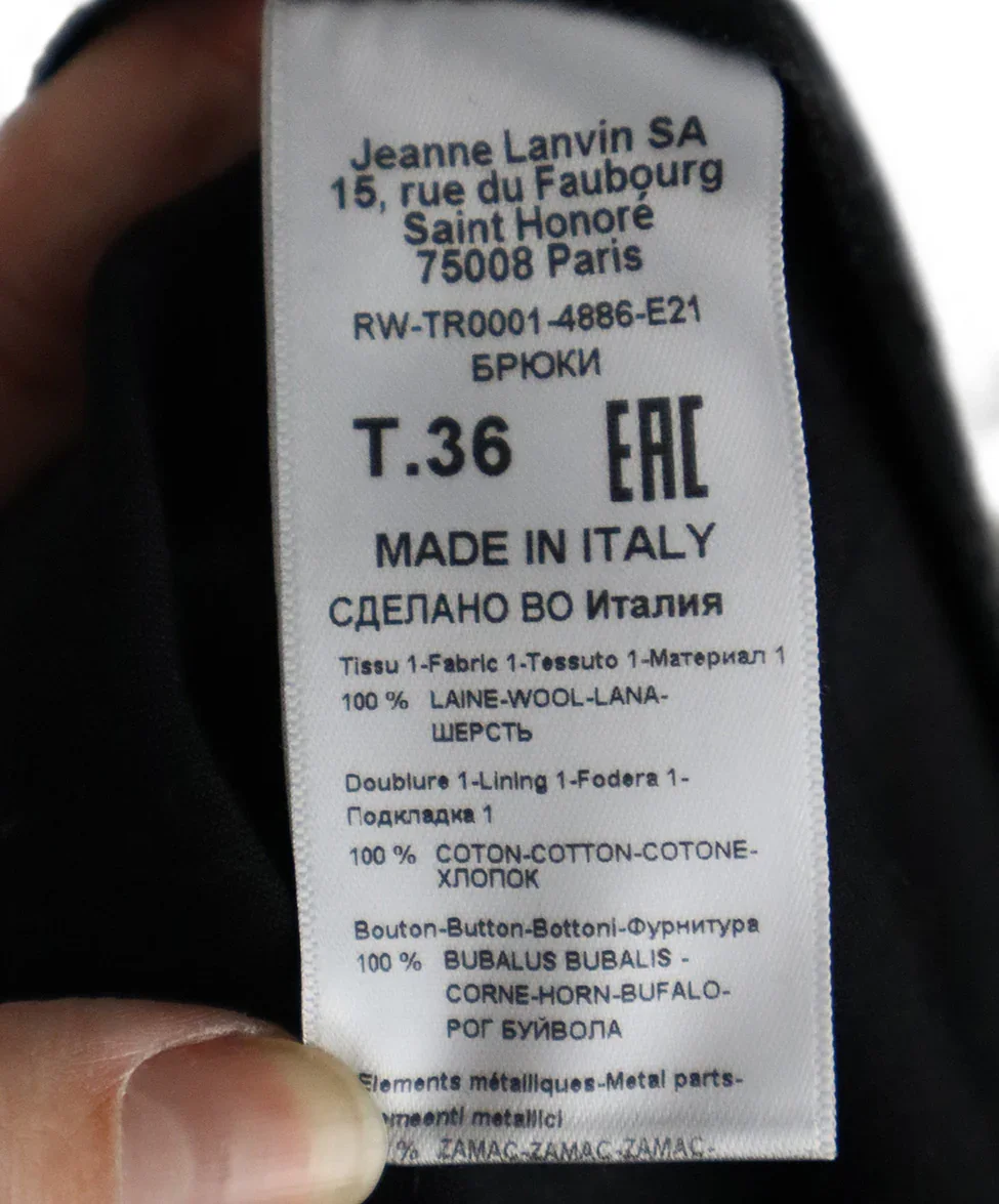 Lanvin Black Pants w/ Gold Hardware sz 4 - Image 4