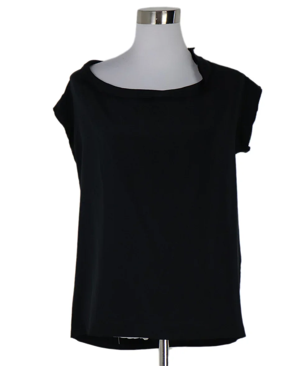 Lanvin Black Silk Top sz 2