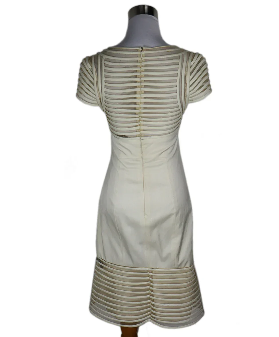 Lela Rose Ivory Cotton Mesh Dress size 4 - Image 3