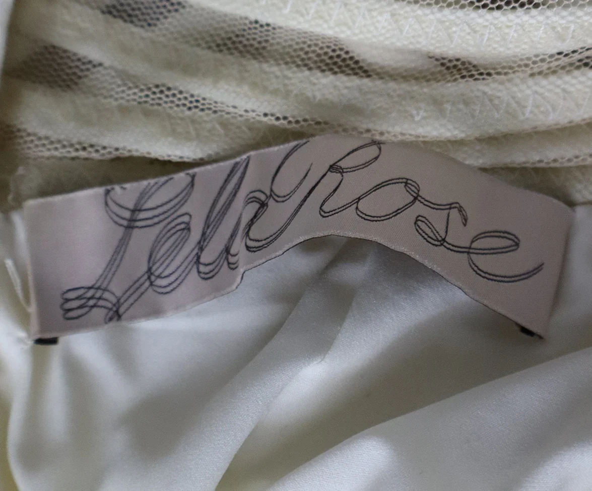 Lela Rose Ivory Cotton Mesh Dress size 4 - Image 4