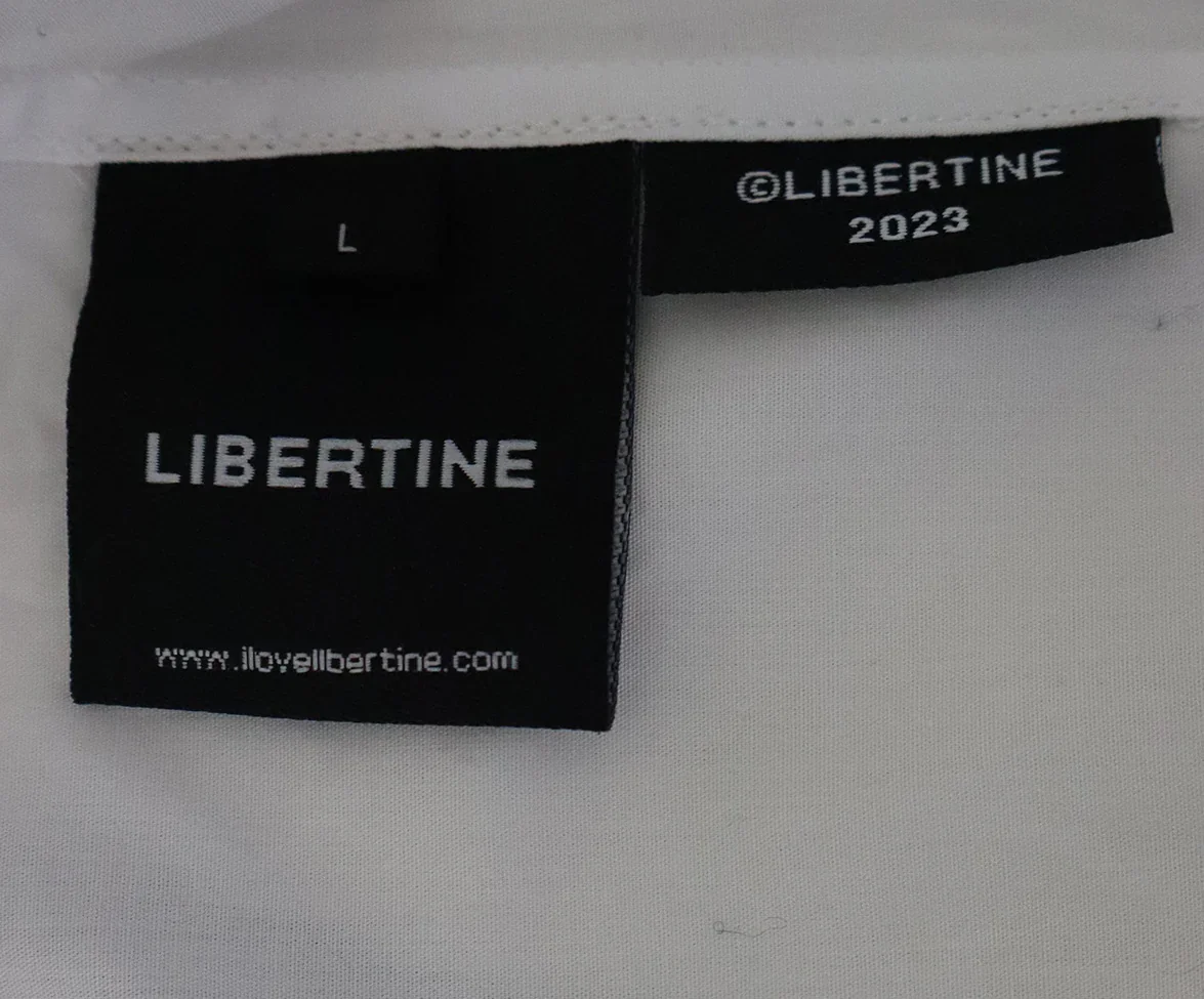 Libertine White Cotton Multicolor Print Longsleeve Shirt sz 6 - Image 5