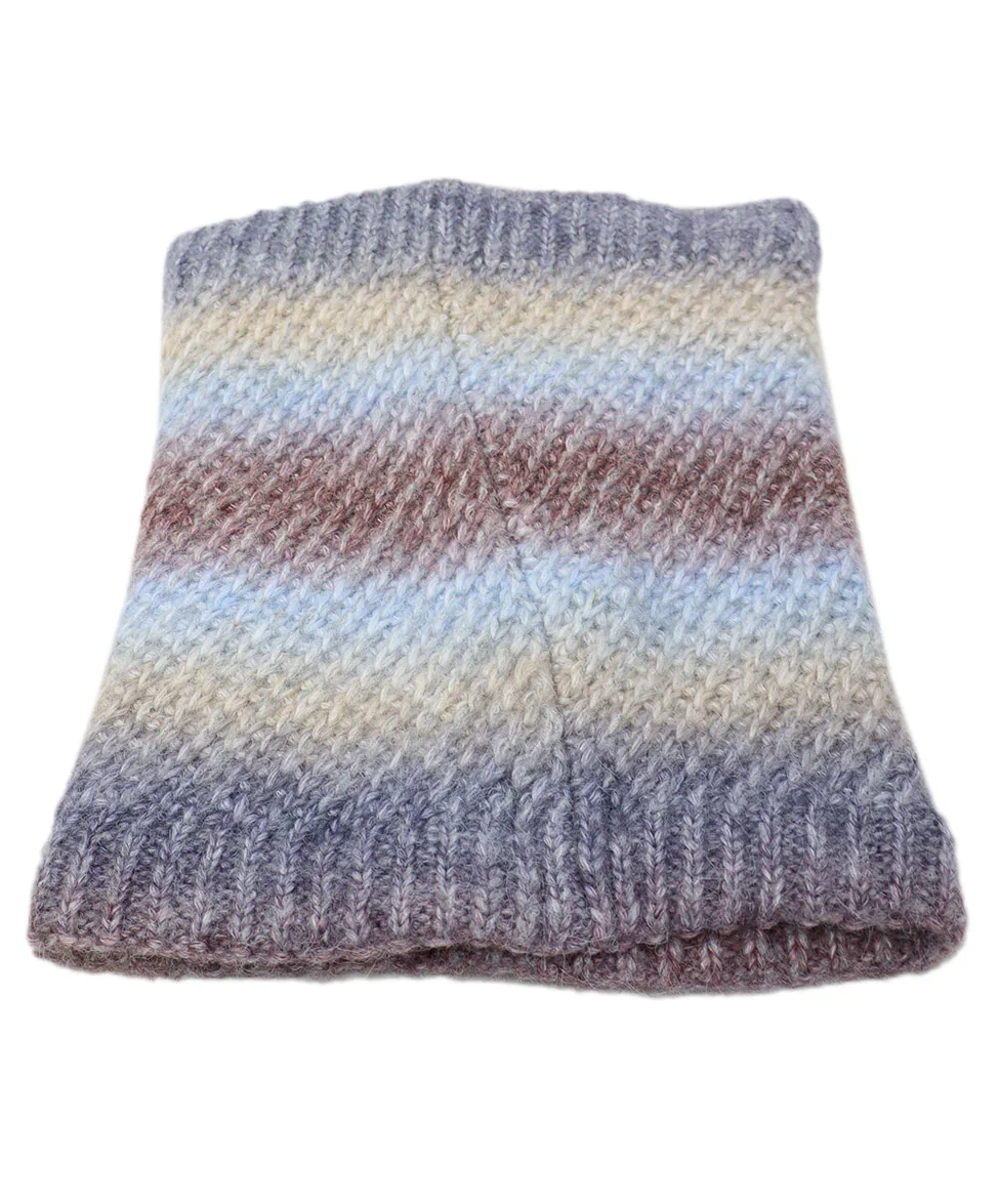 Lilac Blue & Pink Wool & Fleece Dickie - Image 2
