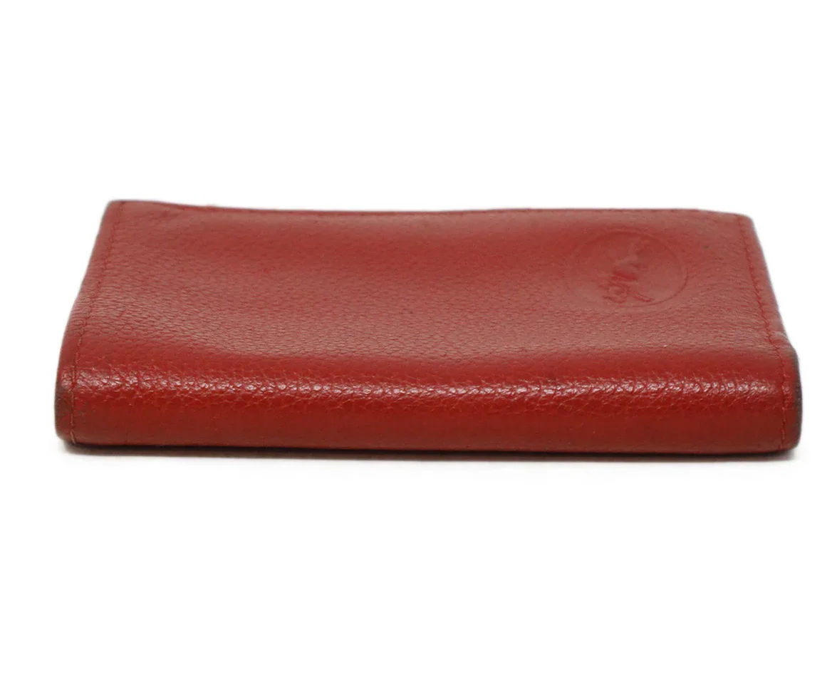 Longchamp Red Leather Card Case - Image 5