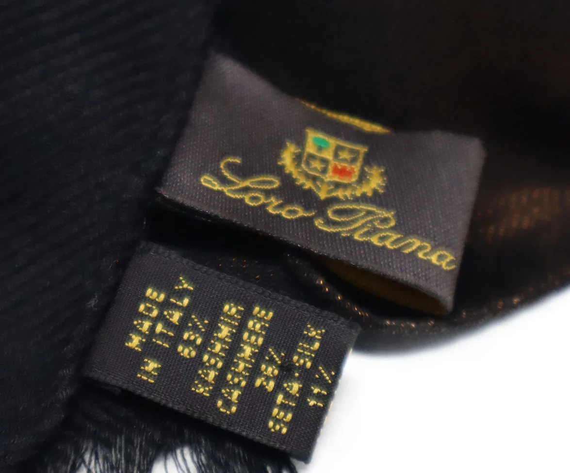 Loro Piana Black Brown & Blue Cashmere Shawl - Image 3