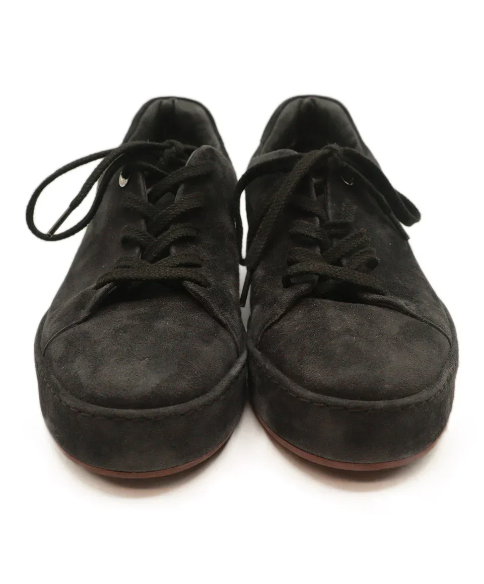 Loro Piana Charcoal Suede Sneakers sz 7 - Image 4