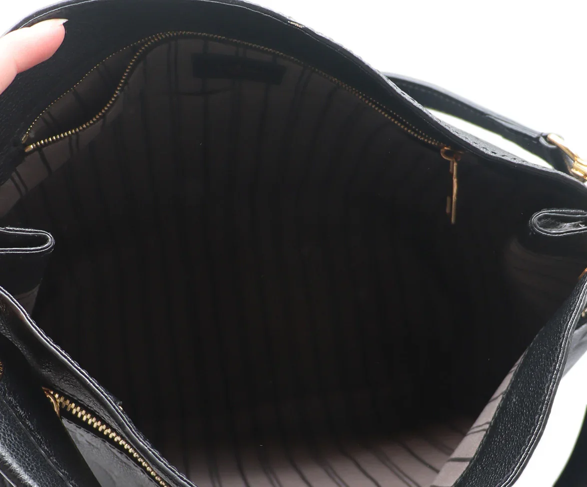Louis Vuitton Black Monogram Leather Tote - Image 6