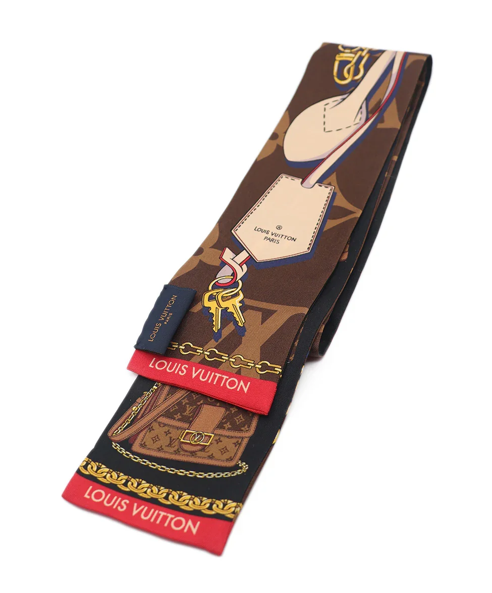 Louis Vuitton Handbag Silk Twilly Scarf - Image 3