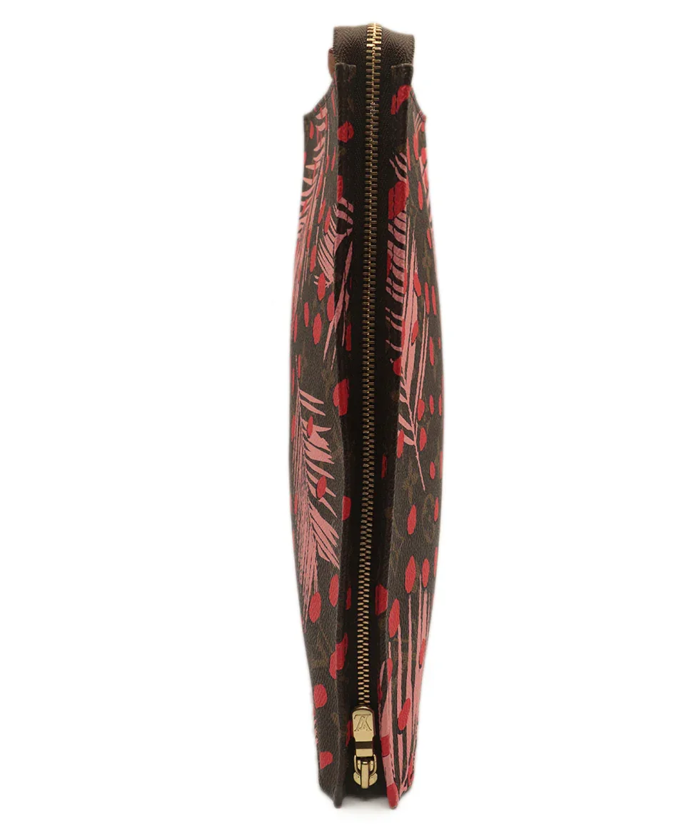 Louis Vuitton Pink & Red Jungle Print Toiletry Pouch - Image 7