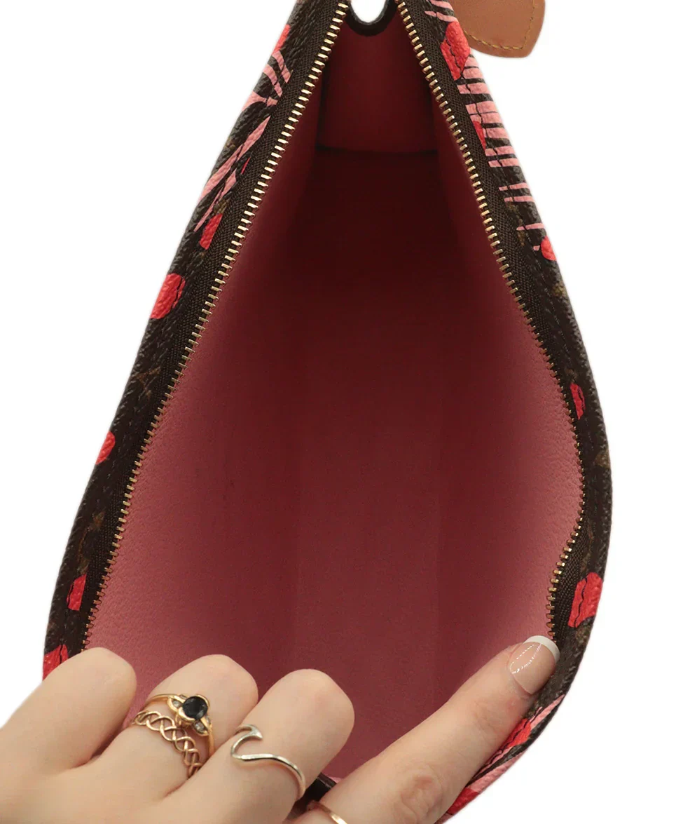 Louis Vuitton Pink & Red Jungle Print Toiletry Pouch - Image 8