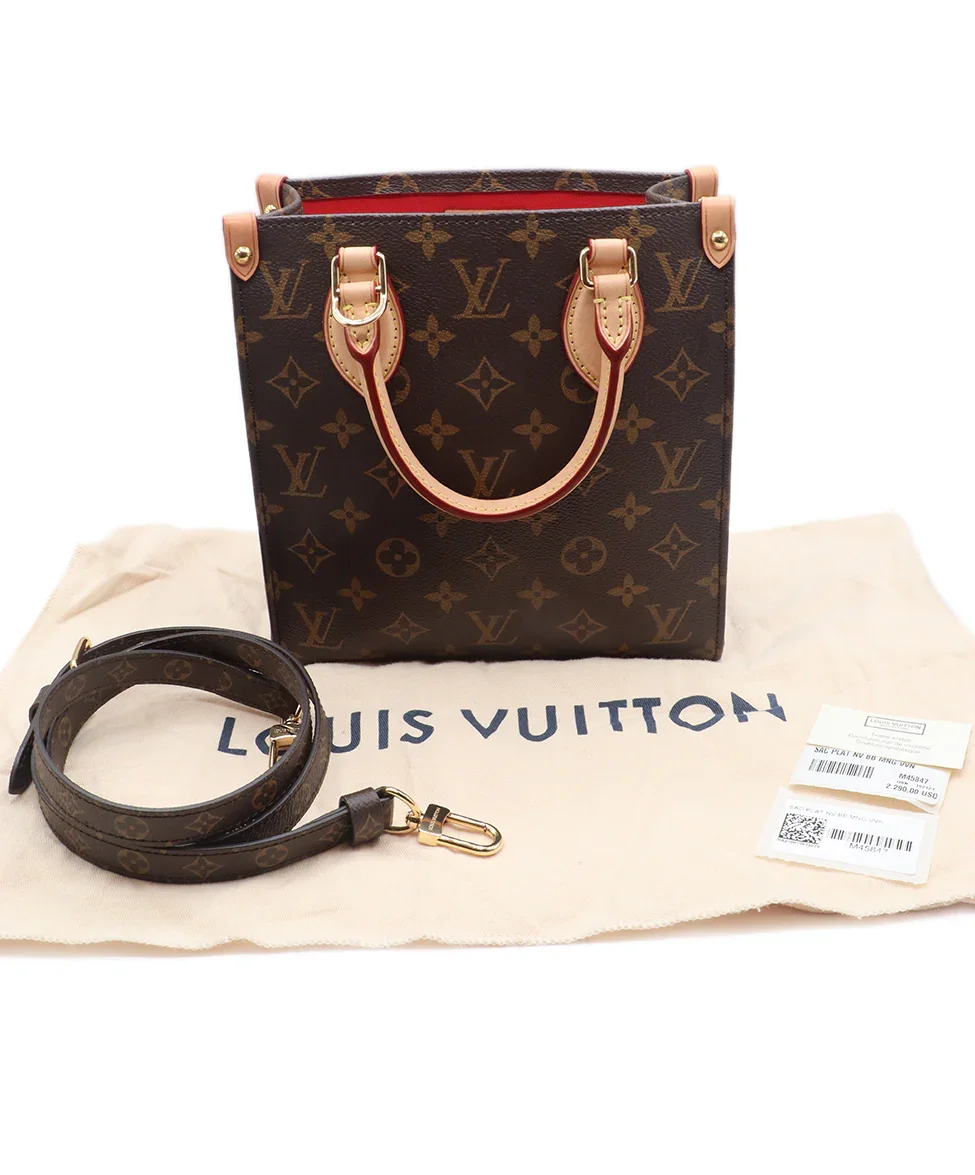 Louis Vuitton Tan Monogram Leather Tote - Image 6
