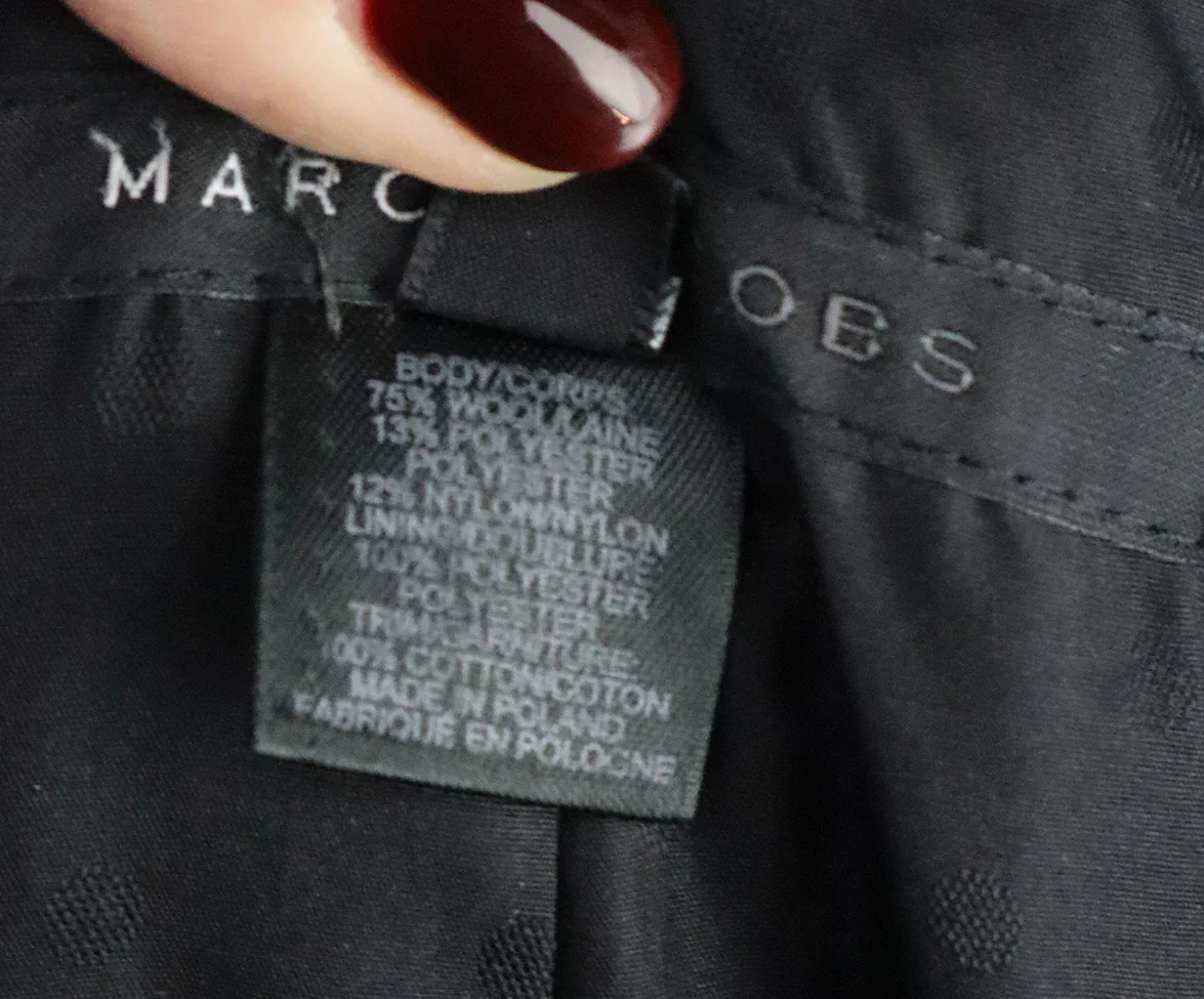 Marc Jacobs Navy & White Tweed Coat sz 0 - Image 5