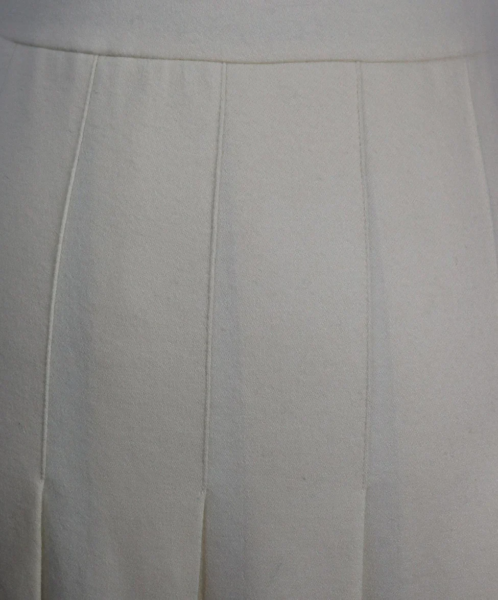 Max Mara Neutral Ivory Wool Sleeveless Dress Sz 4 - Image 8