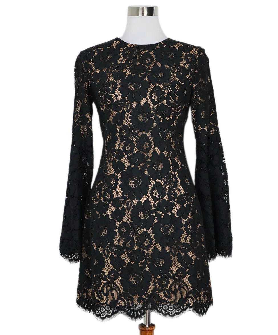 Michael Kors Black & Nude Lace Dress sz 4
