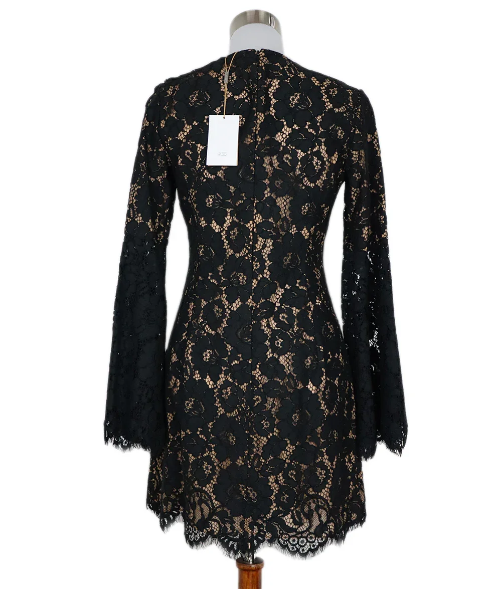 Michael Kors Black & Nude Lace Dress sz 4 - Image 3