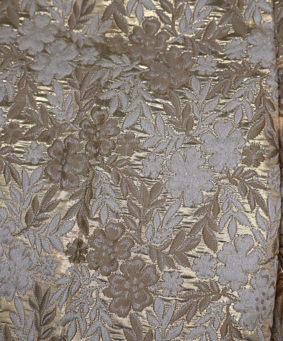 Michael Kors Metallic Gold & Ivory Brocade Pants sz 4 - Image 5