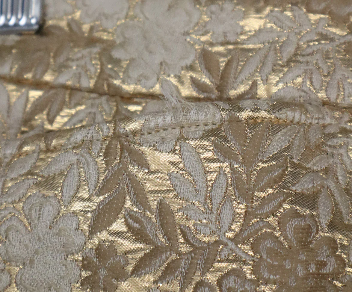 Michael Kors Metallic Gold & Ivory Brocade Pants sz 4 - Image 6