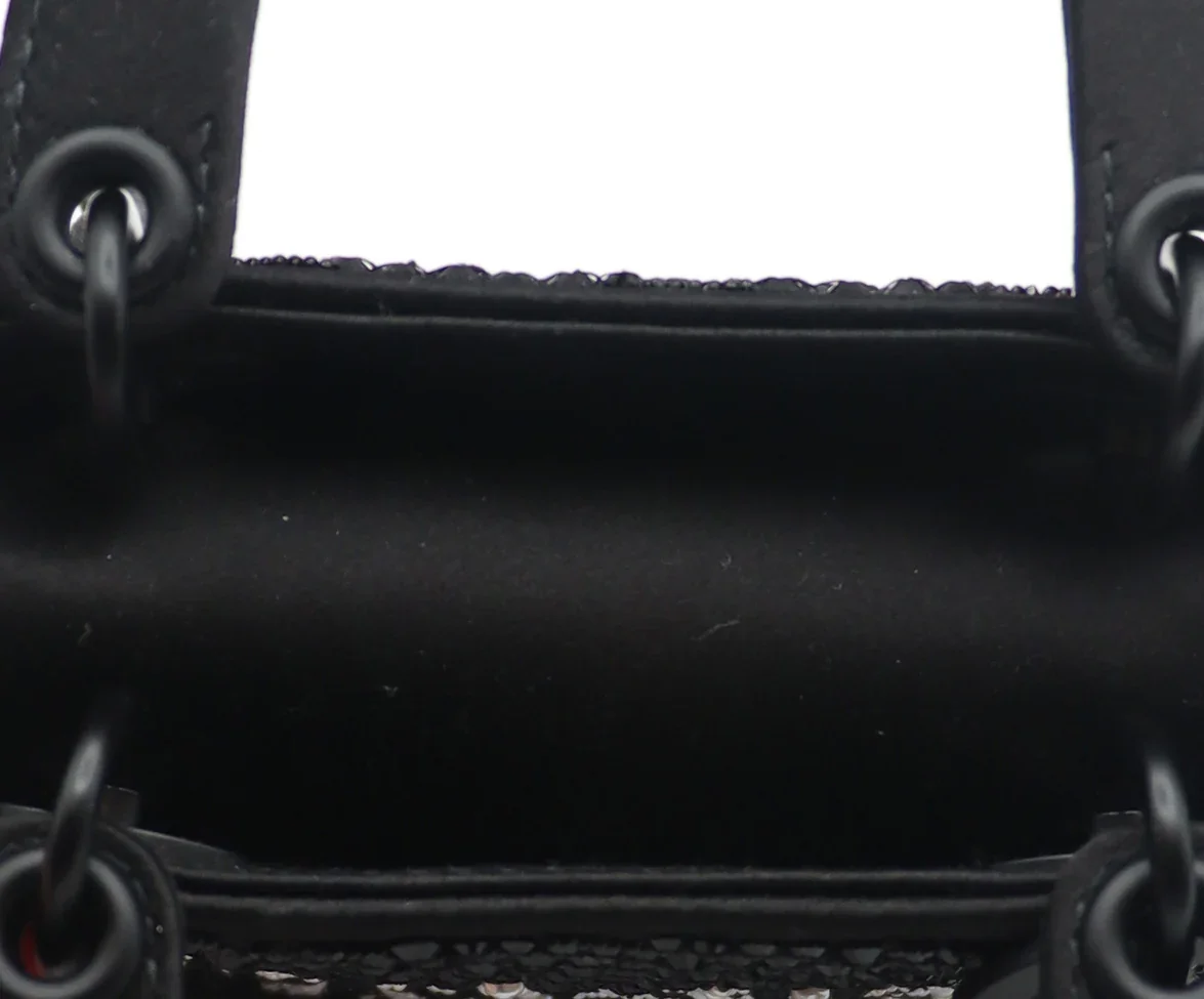 Mini Dior Black Beaded Handbag - Image 9