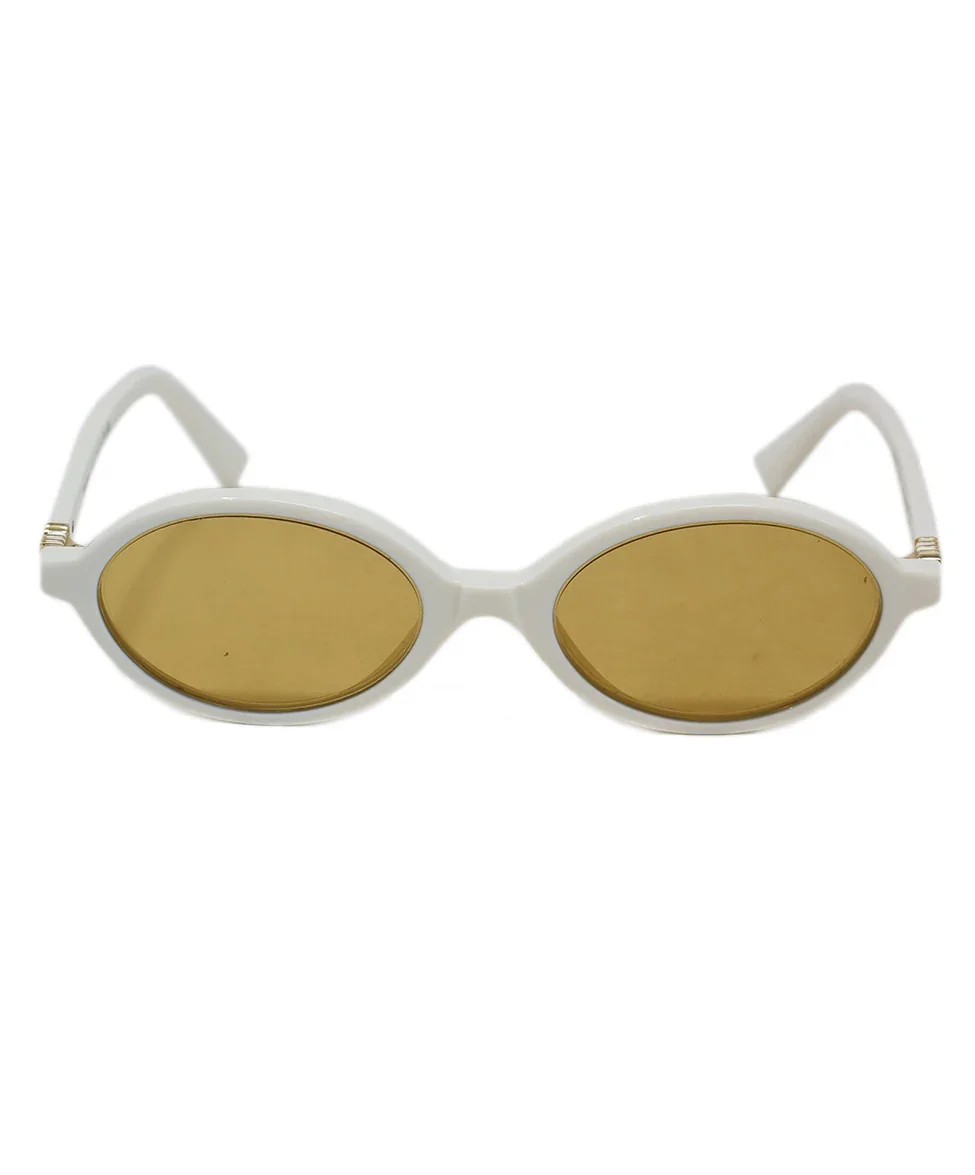 Miu Miu Ivory & Gold Sunglasses
