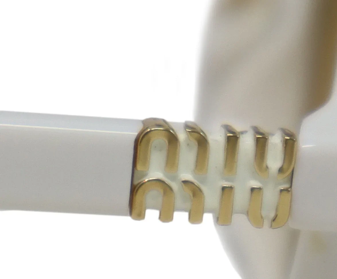 Miu Miu Ivory & Gold Sunglasses - Image 6