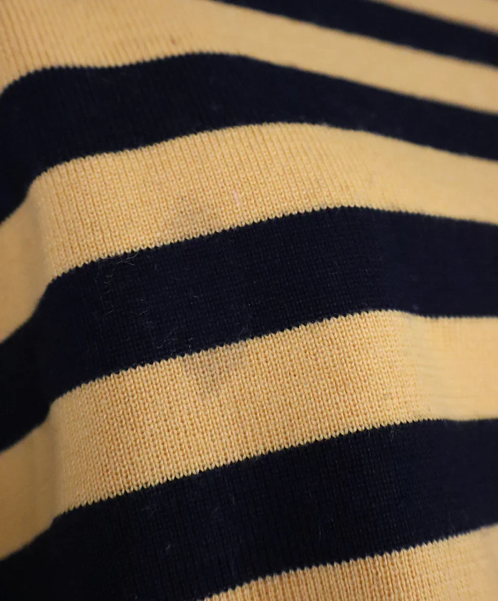Miu Miu Yellow & Black Striped Cashmere Sweater sz 8 - Image 7
