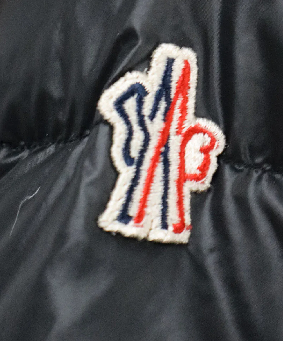 Moncler Black Puffer Jacket with lining and hood Sz 0 - Image 5