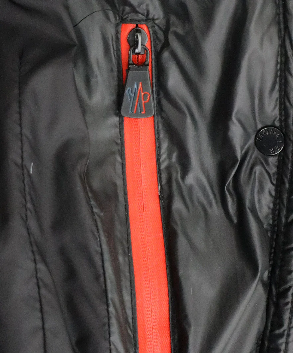 Moncler Black Puffer Jacket with lining and hood Sz 0 - Image 7