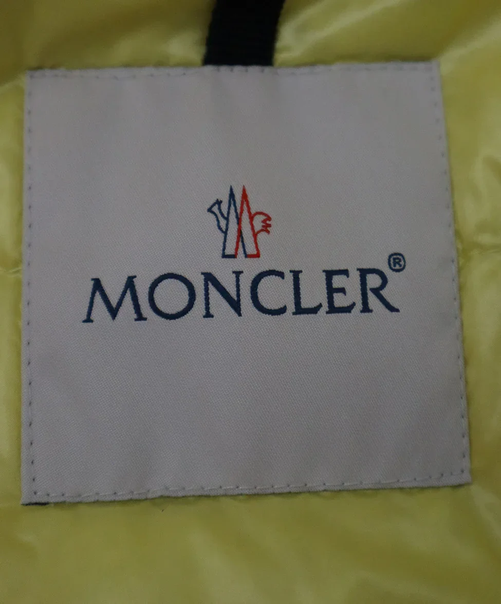 Moncler Yellow & Grey Down Puffer w/ Knit Collar sz 4 - Image 4
