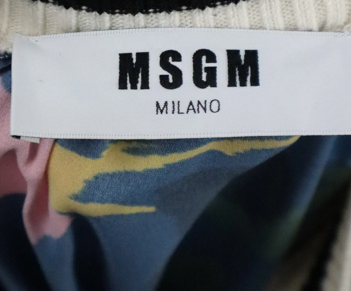 Msgm Multicolor Print & Knit Dress sz 8 - Image 4