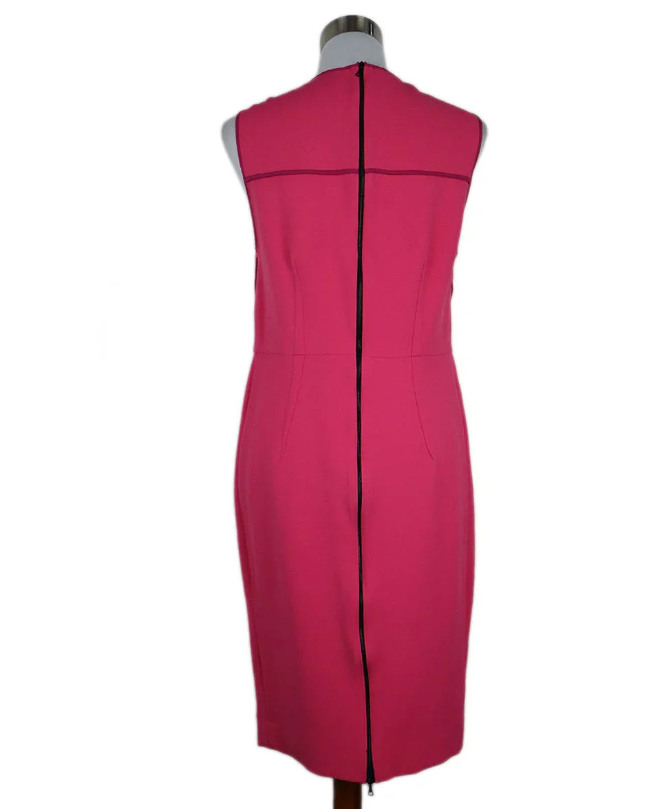 Narciso Rodriguez Pink Wool Piping Dress sz 8 - Image 3