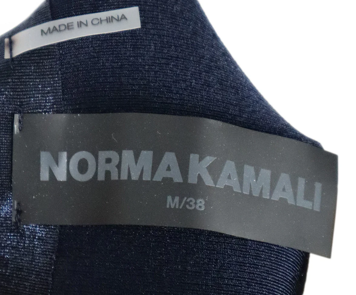 Norma Kamali Metallic Navy Evening Dress sz 2 - Image 4