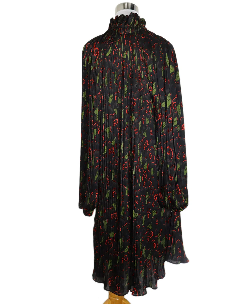Opening Ceremony Size 8 Black Red Green Polyester Dress - Image 3