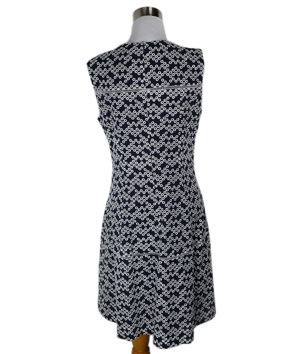 Pearl Blue White Eyelet Cotton Dress sz 6 - Image 3