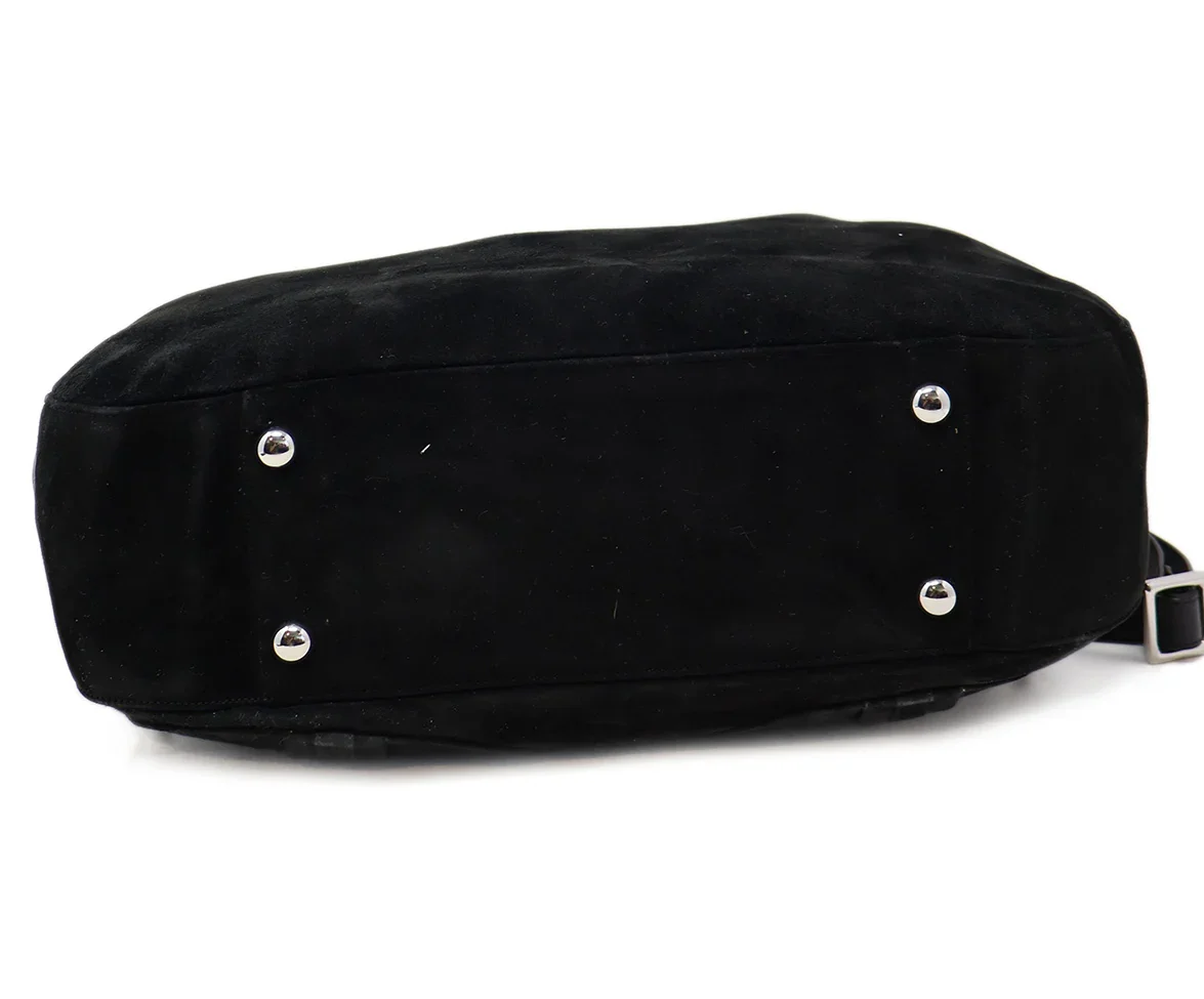 Pellegrino Black Suede Studded Tote - Image 4
