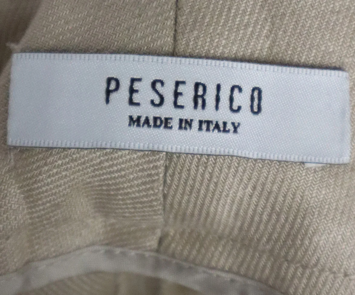 Peserico Neutral Tan Linen Shorts sz 12 - Image 3