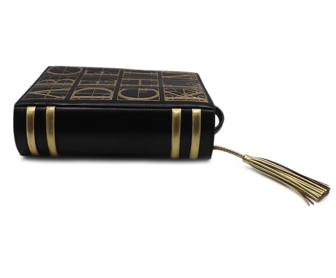 Picasso Black & Gold Leather Shoulderbag - Image 4