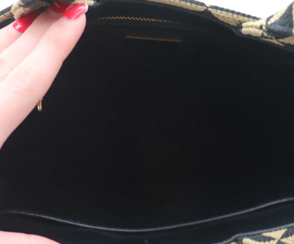 Prada Beige & Black Print Canvas Tote - Image 7