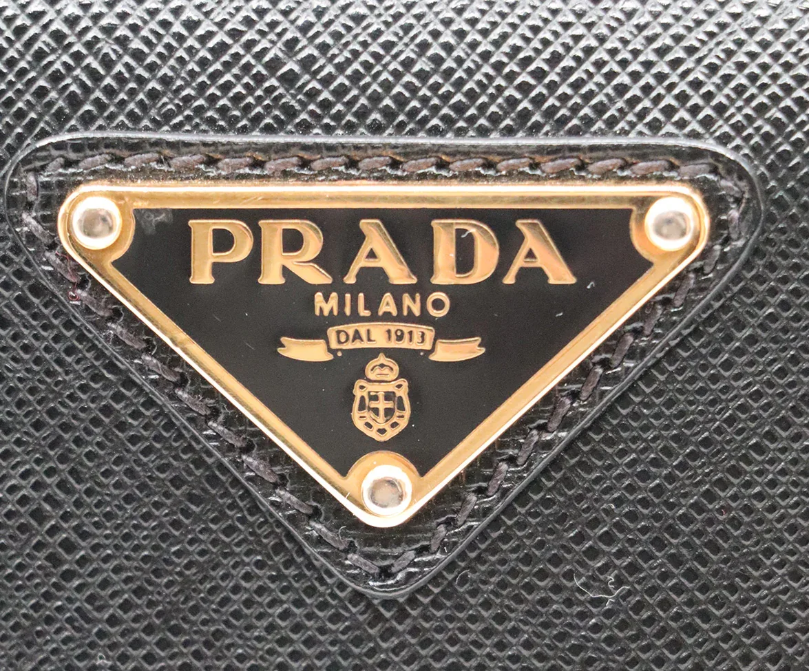 Prada Black Leather Shoulder Bag - Image 10