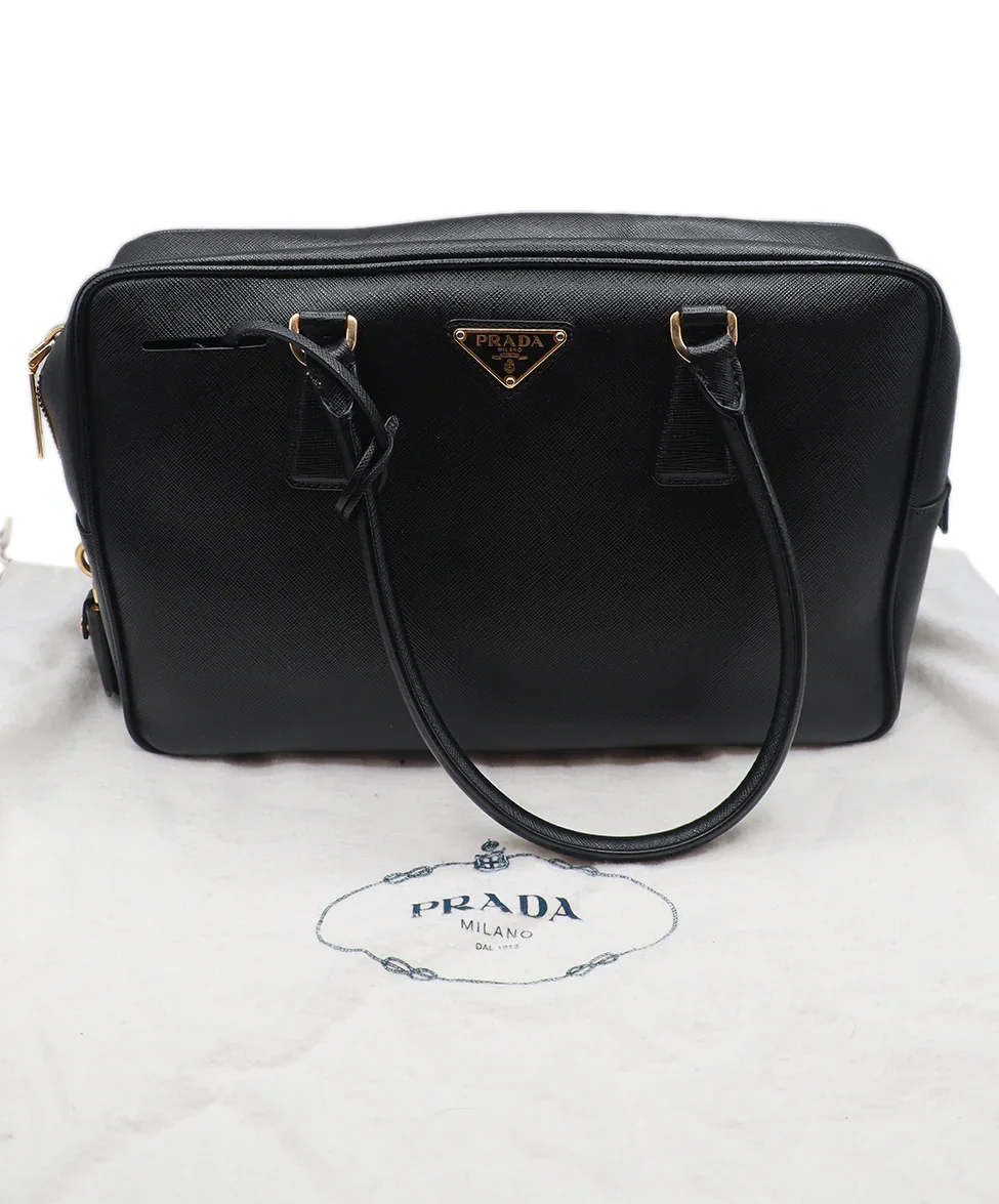 Prada Black Leather Shoulder Bag - Image 6