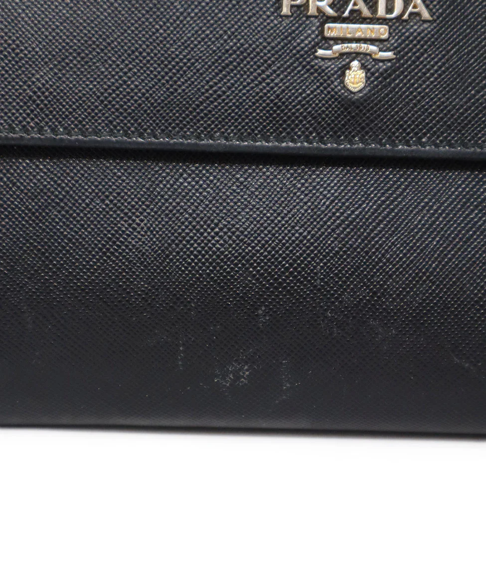 Prada Black Leather Wallet - Image 9