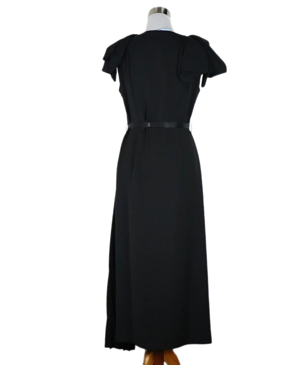 Prada Black Pleated Dress sz 6 - Image 4
