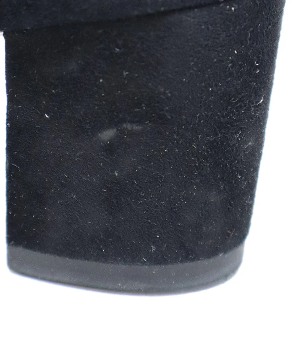 Prada Black Suede Heels sz 10 - Image 8