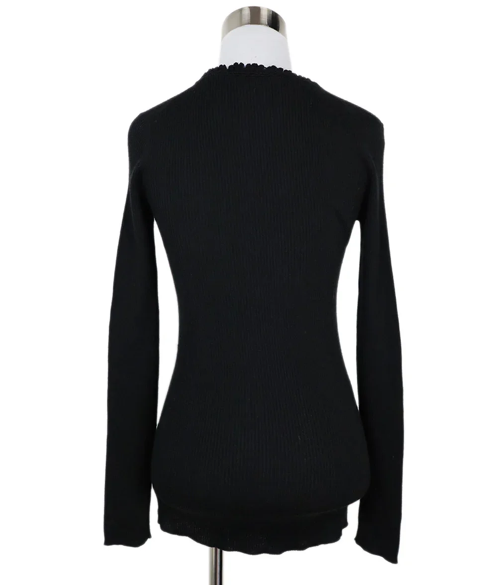 Prada Black Wool & Silk Sweater sz 2 - Image 3