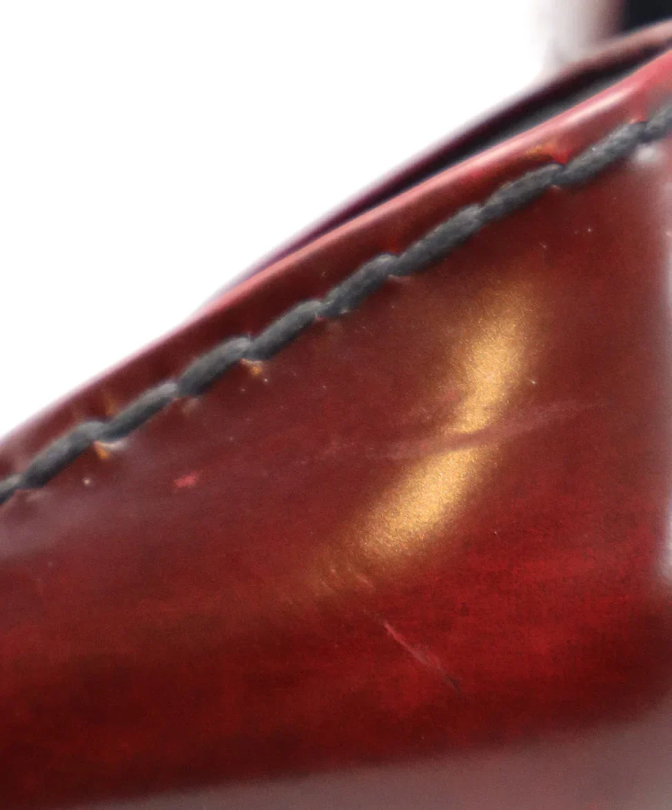 Prada Burgundy Leather Stitched Heels sz 10.5 - Image 8