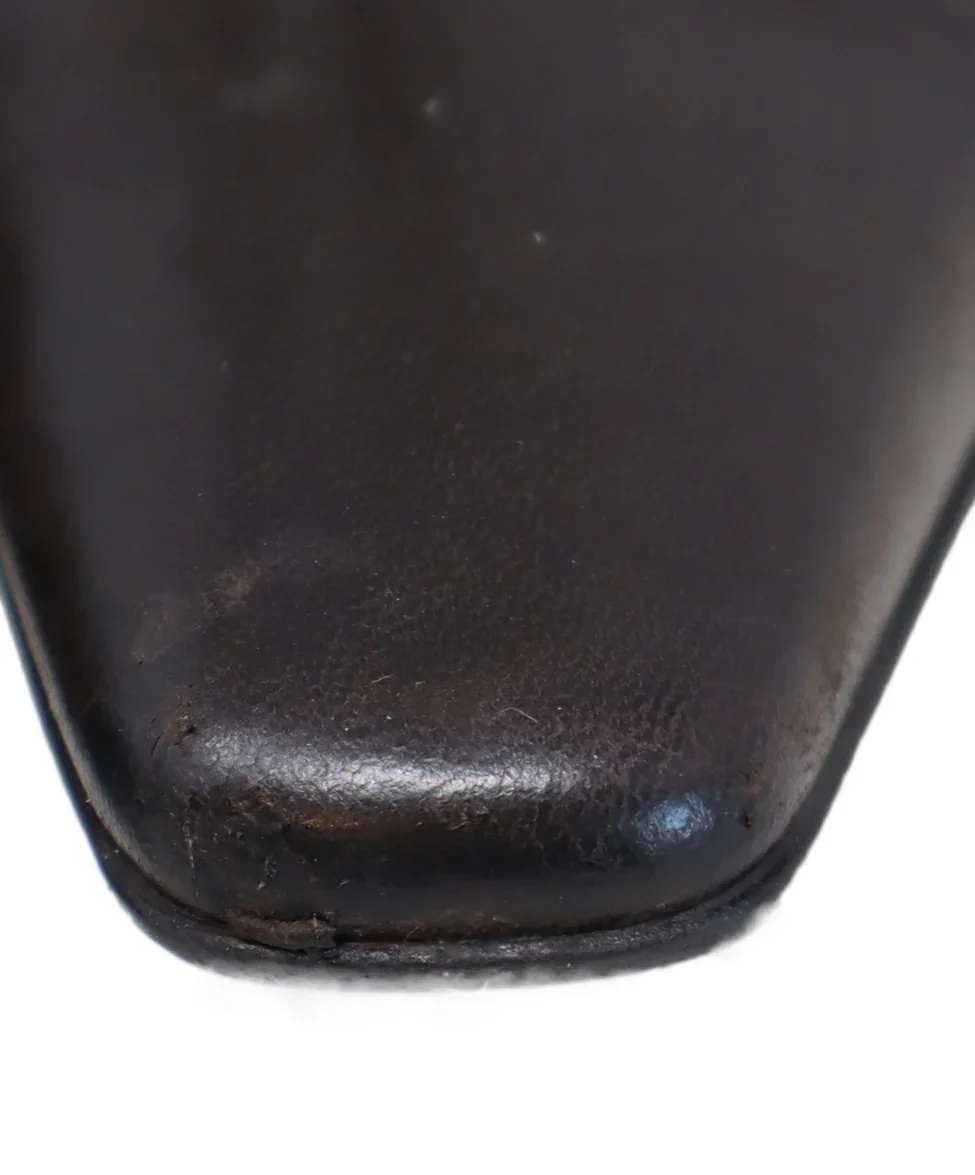 Prada Dark Brown Leather Booties sz 7 - Image 7