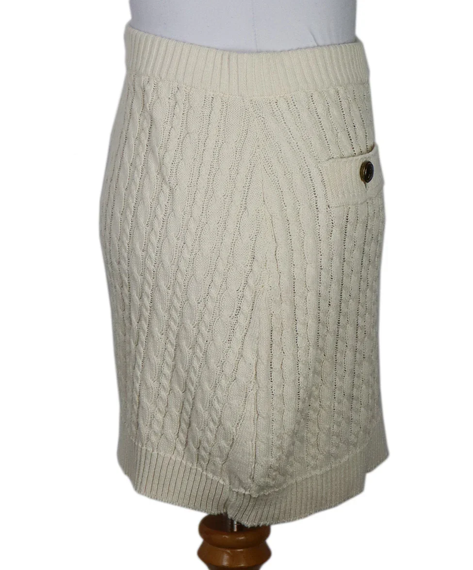 Prada Ivory Cableknit Mini Skirt sz 4 - Image 2