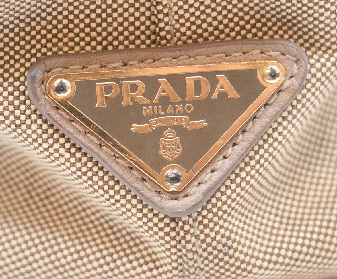 Prada Neutral Beige Cashmere Leather Handbag - Image 9