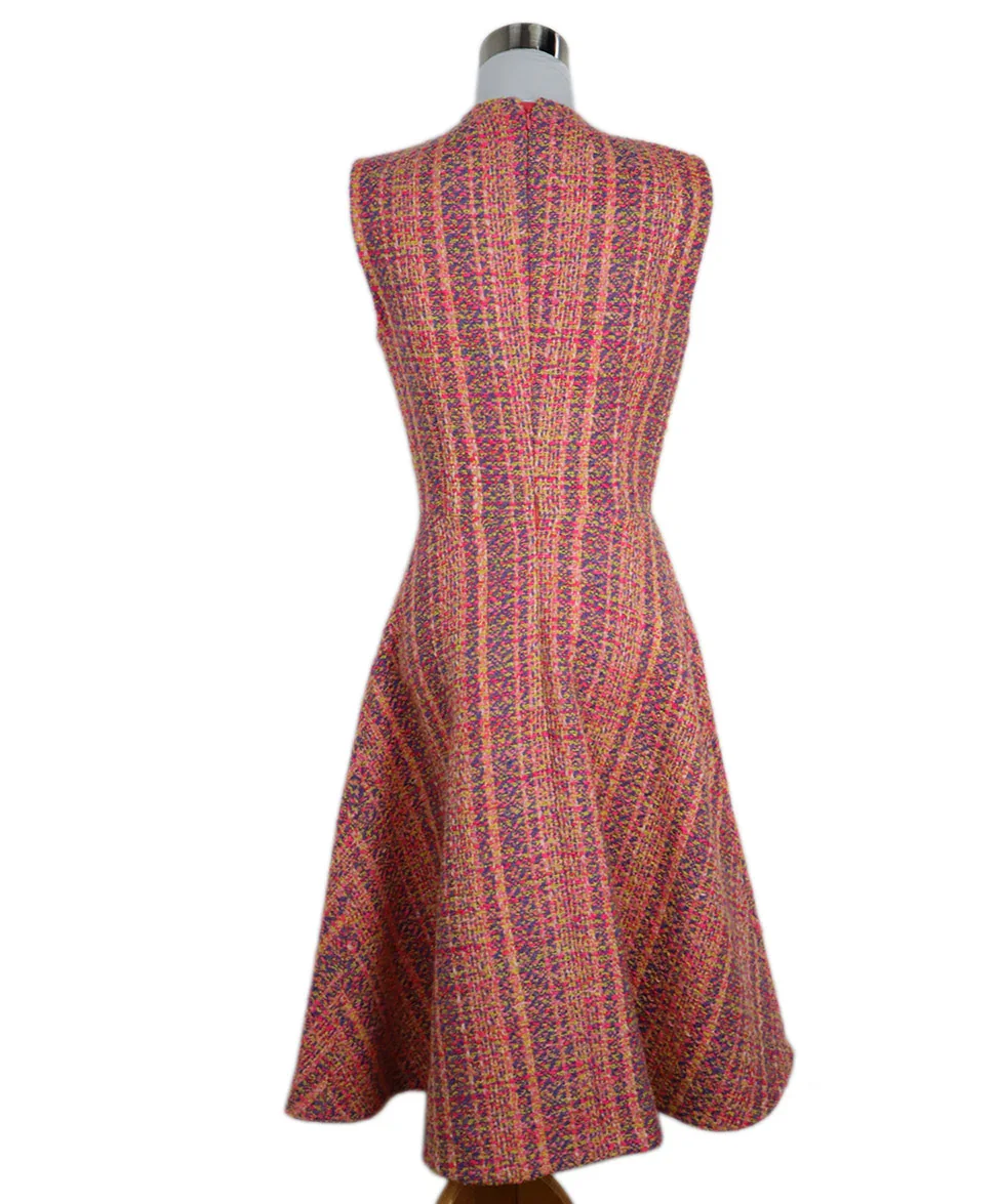 Prada Pink Purple & Yellow Tweed Dress sz 4 - Image 3