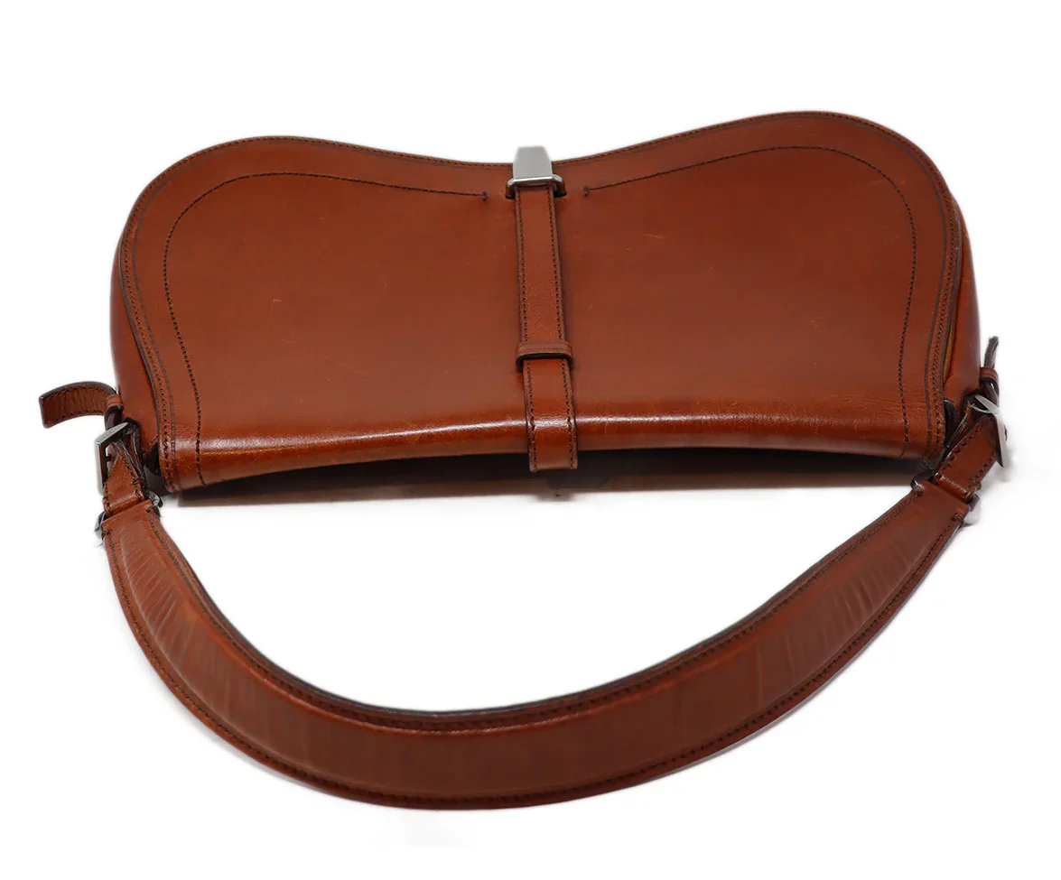 Prada Rust Brown Leather Shoulder Bag - Image 5
