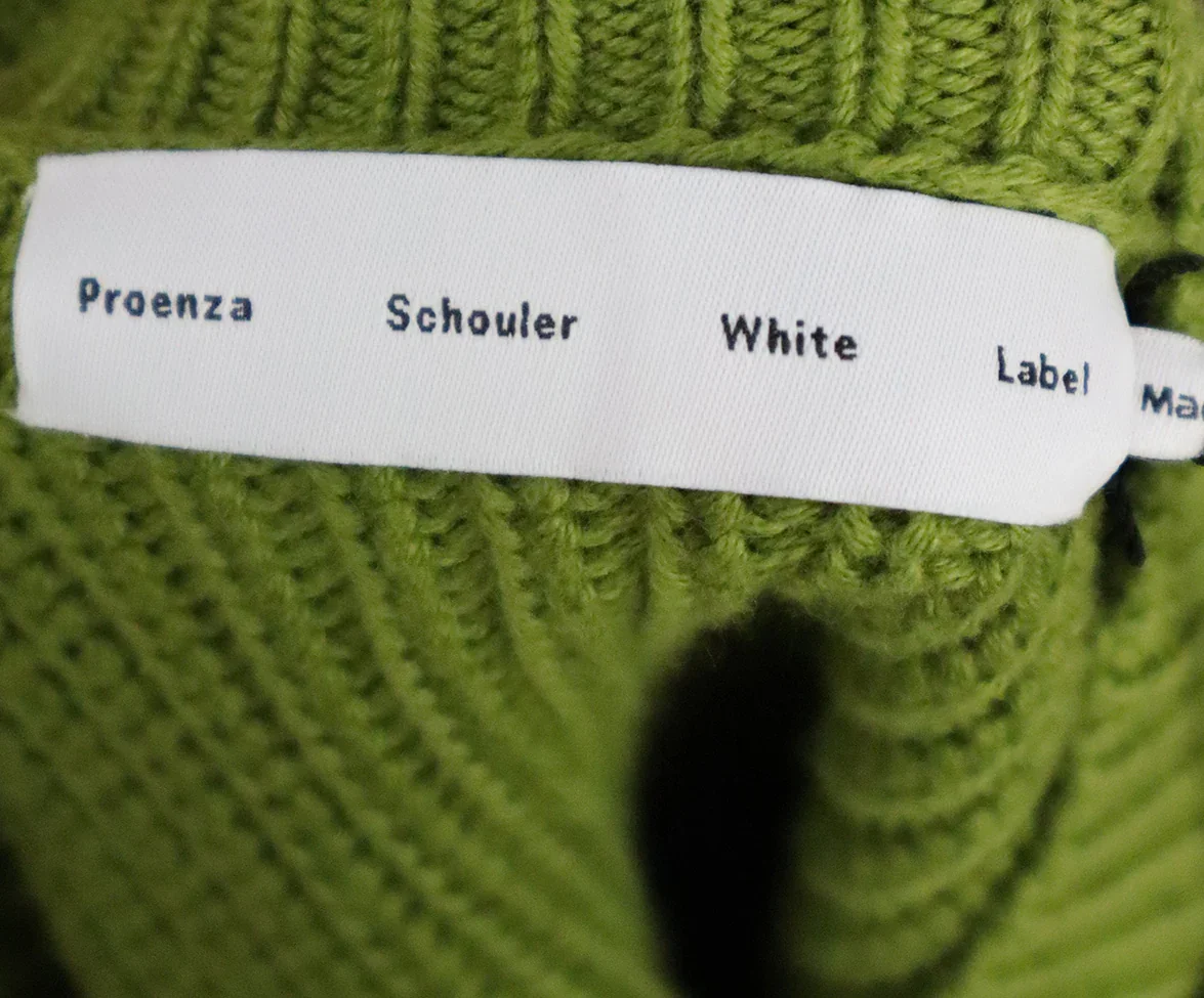 Proenza Schouler Green Cableknit Sweater sz 8 - Image 4