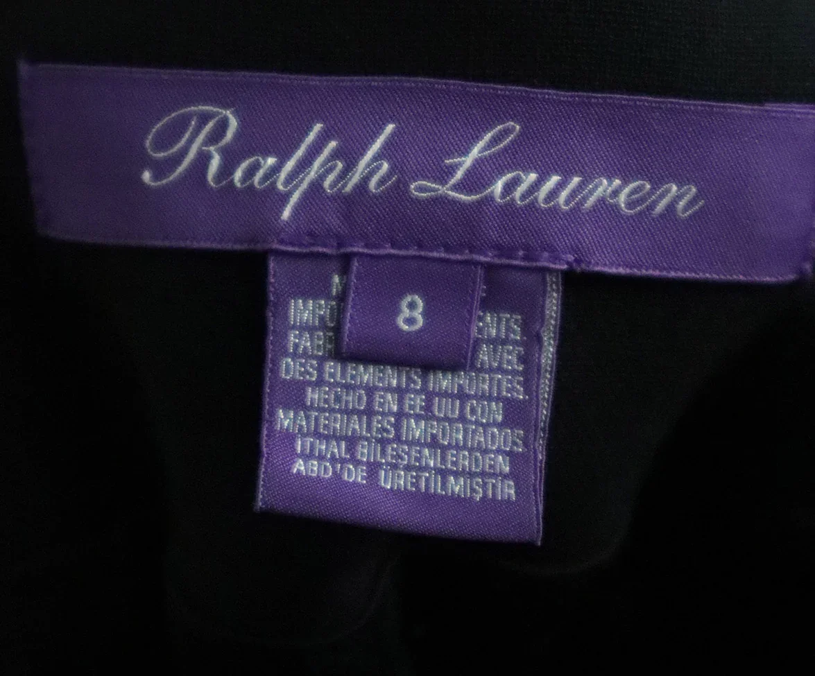 Ralph Lauren Black Wool Dress sz 8 - Image 4